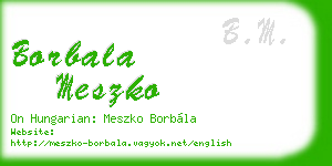 borbala meszko business card